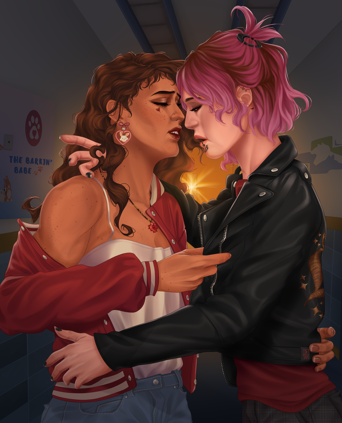 Q&Q First Kiss Scene Art Print