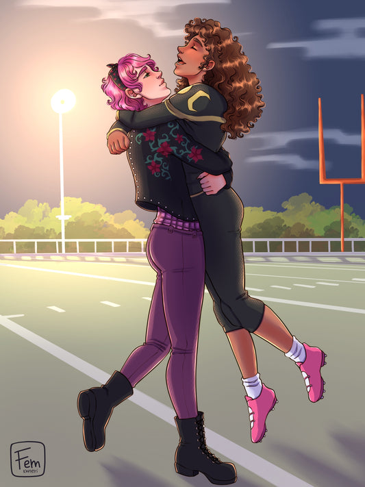 Q&Q Styxton Football Field Art Print